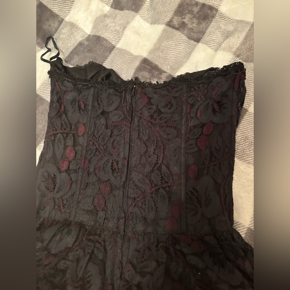 Vintage Saks 5th Ave Jessica McClintok lace dress 6 - Picture 5 of 10